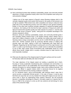 ESQUEL Case Analysis: Sustainability & Business Strategy