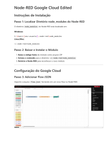 Node-RED Google Cloud: Guia de Instala&ccedil;&atilde;o e Configura&ccedil;&atilde;o