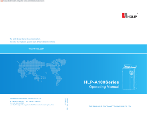 Manual de operaci&oacute;n de la serie HLP-A100