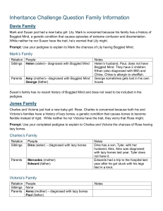 Inheritance Challenge Worksheet: Family Pedigree Analysis