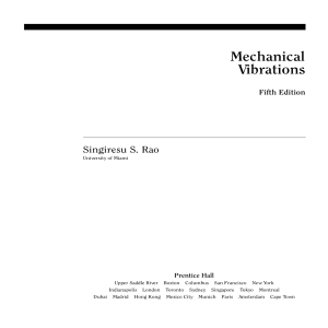 Mechanical Vibrations 5th Edition Textbook