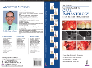 Clinical Guide to Oral Implantology: Step by Step Procedures