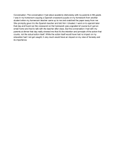 Academic Dishonesty: A Middle School Reflection