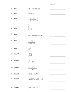 Math Algebra Worksheet: Simplify Expressions & Solve Equations