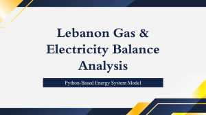 Lebanon Gas & Electricity Balance Analysis