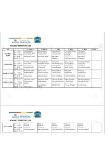 2026 Afternoon School Timetable for 6th-9th Grades