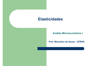 Elasticidades - An&aacute;lise Microecon&ocirc;mica I