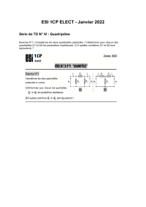 ESI 1CP ELECT TD IV : Quadrip&ocirc;les Exercice 1