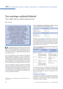 Testes Estat&iacute;sticos Bilaterais vs. Unilaterais em Ensaios Terap&ecirc;uticos
