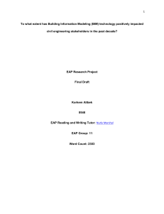 BIM Impact on Civil Engineering Stakeholders: Research Paper