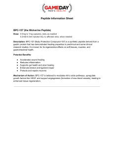 BPC-157 Peptide Information Sheet - Gameday Men's Health