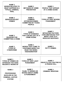 Criminal Justice Worksheet Prompts