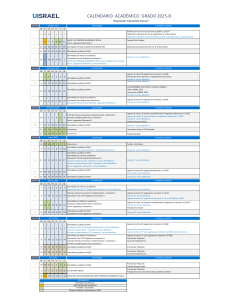 Calendario Acad&eacute;mico Grado 2025-B UISRAEL
