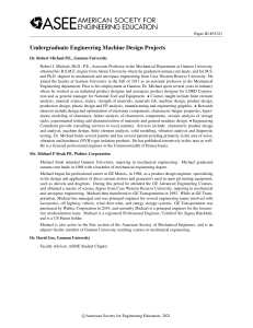 Undergraduate Engineering Machine Design Projects