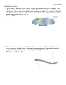 EGR 211 Dynamics Exam 2 Review Problems