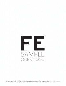 FE Sample Questions - NCEES Engineering Exam Prep