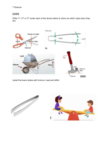 Science Worksheet: Levers Class & Labeling