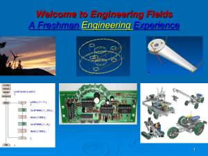 Welcome to Engineering Fields: Freshman Engineering Experience