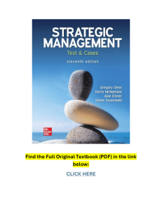Strategic Management: Text & Cases (11th Ed)