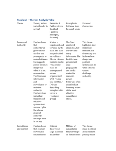 Stasiland Themes Analysis Table: Power, Surveillance, Memory