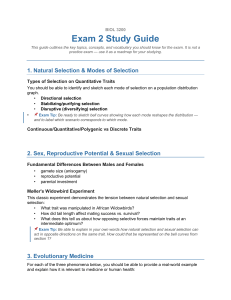 BIOL 3200 Exam 2 Study Guide: Evolutionary Biology Topics