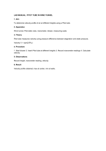Pitot Tube Wind Tunnel Lab Manual