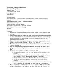 Watercolor Cave Paintings Camp Activity Plan