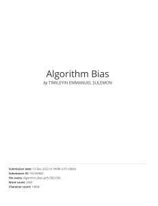 Algorithm Bias: In-Depth Analysis and Case Studies