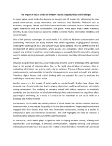 Social Media's Impact: Opportunities & Challenges