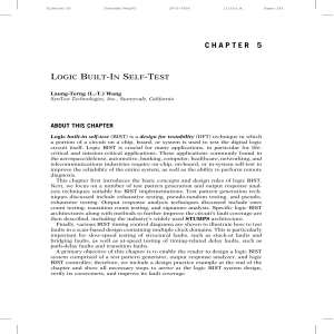 Logic Built-In Self-Test Chapter 5: BIST Design & Techniques