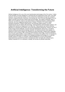 Artificial Intelligence: Transforming the Future