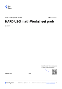 Hard IGCSE Maths Worksheet - Save My Exams