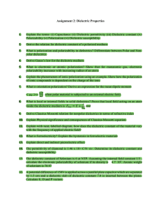 Dielectric Properties Assignment