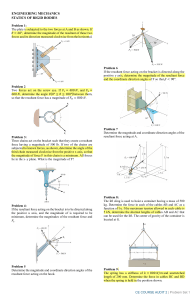 Engineering Mechanics Statics Problem Set