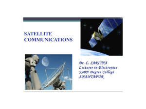 Satellite Communications Presentation by Dr. C. Saritha