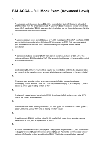 FA1 ACCA Full Mock Exam Questions