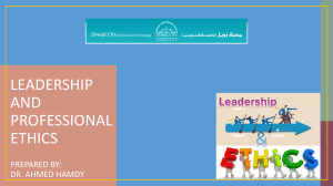 Leadership and Professional Ethics Textbook