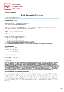21896 Forecasting Techniques Course Guide