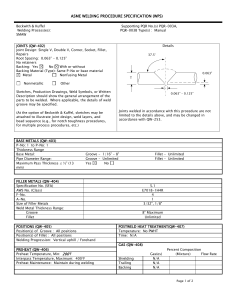 ASME WPS for SMAW Welding Procedure Specification