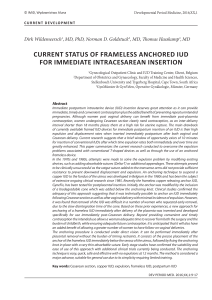 Frameless Anchored IUD for Immediate Intracarean Insertion