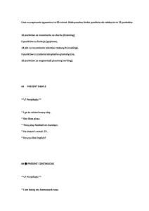 Materiały do egzaminu z angielskiego - czasy gramatyczne