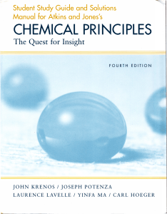 Student Study Guide & Solutions Manual for Chemical Principles