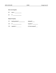 ARCH 230-485 Assignment 8: Strain & Material Properties