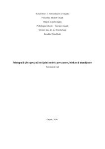 Pristupni i izbjegavajući socijalni motivi: povezanost, bliskost, usamljenost
