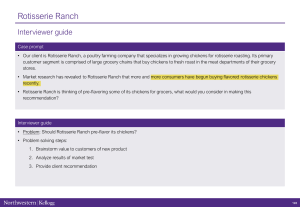 Rotisserie Ranch Case Study: Pre-Flavoring Chicken Decision