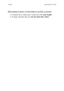 Why Use T[1:] in Velocity vs Time Graphs