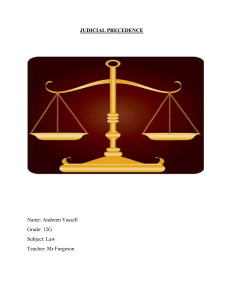 Judicial Precedence: Jamaican Judicial Roles & Processes