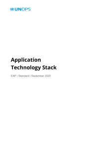 UNOPS Application Technology Stack (2020)