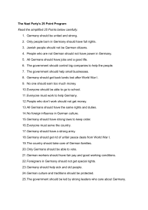 Nazi Party 25 Point Program Simplified