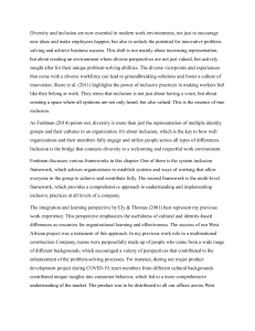 Diversity and Inclusion in Modern Workplaces: Academic Insights